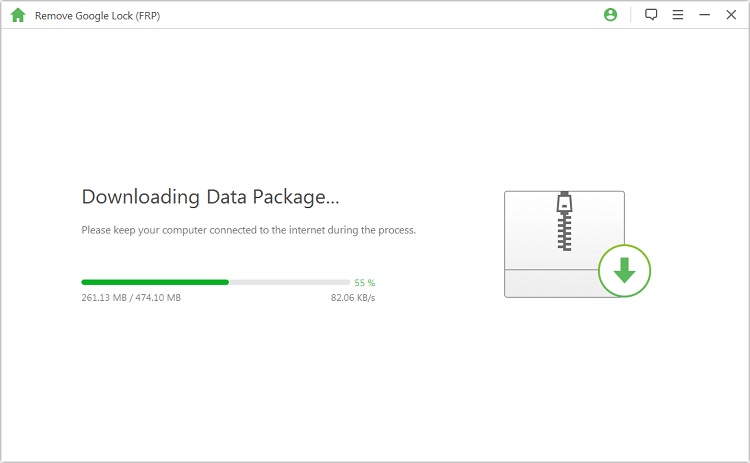 downloading data package for your device