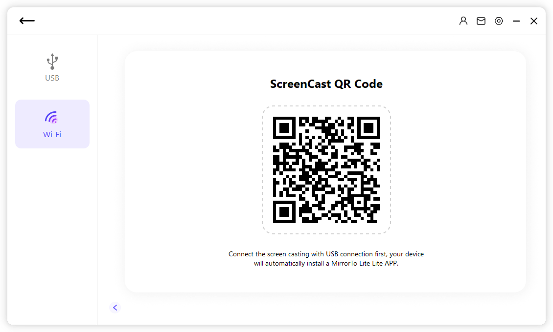 scan qr code to cast screen