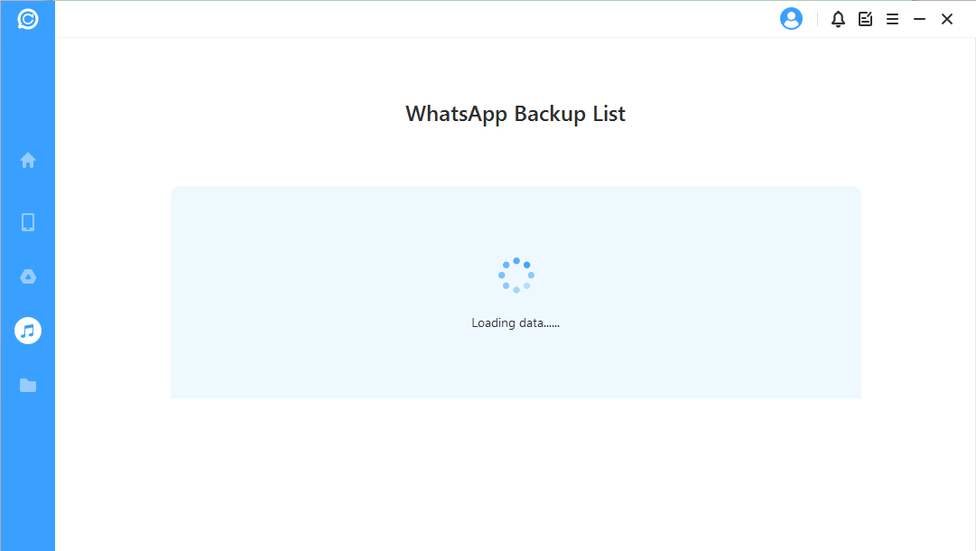 loading iTunes WhatsApp backup data