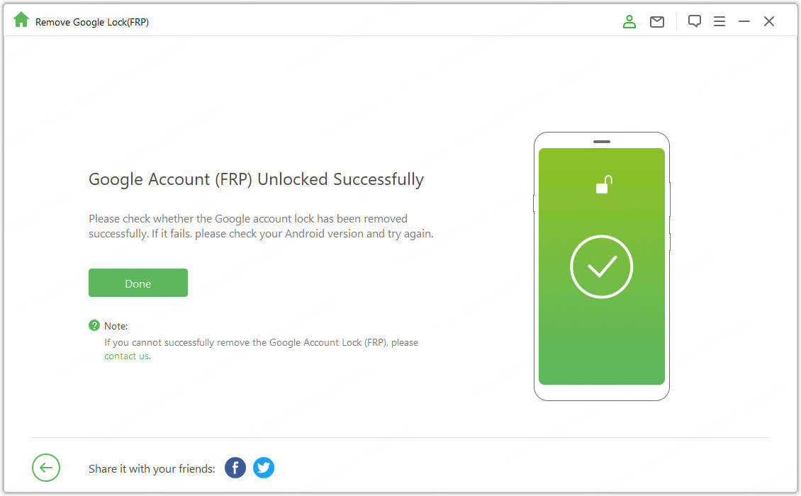 removed google frp lock successfully