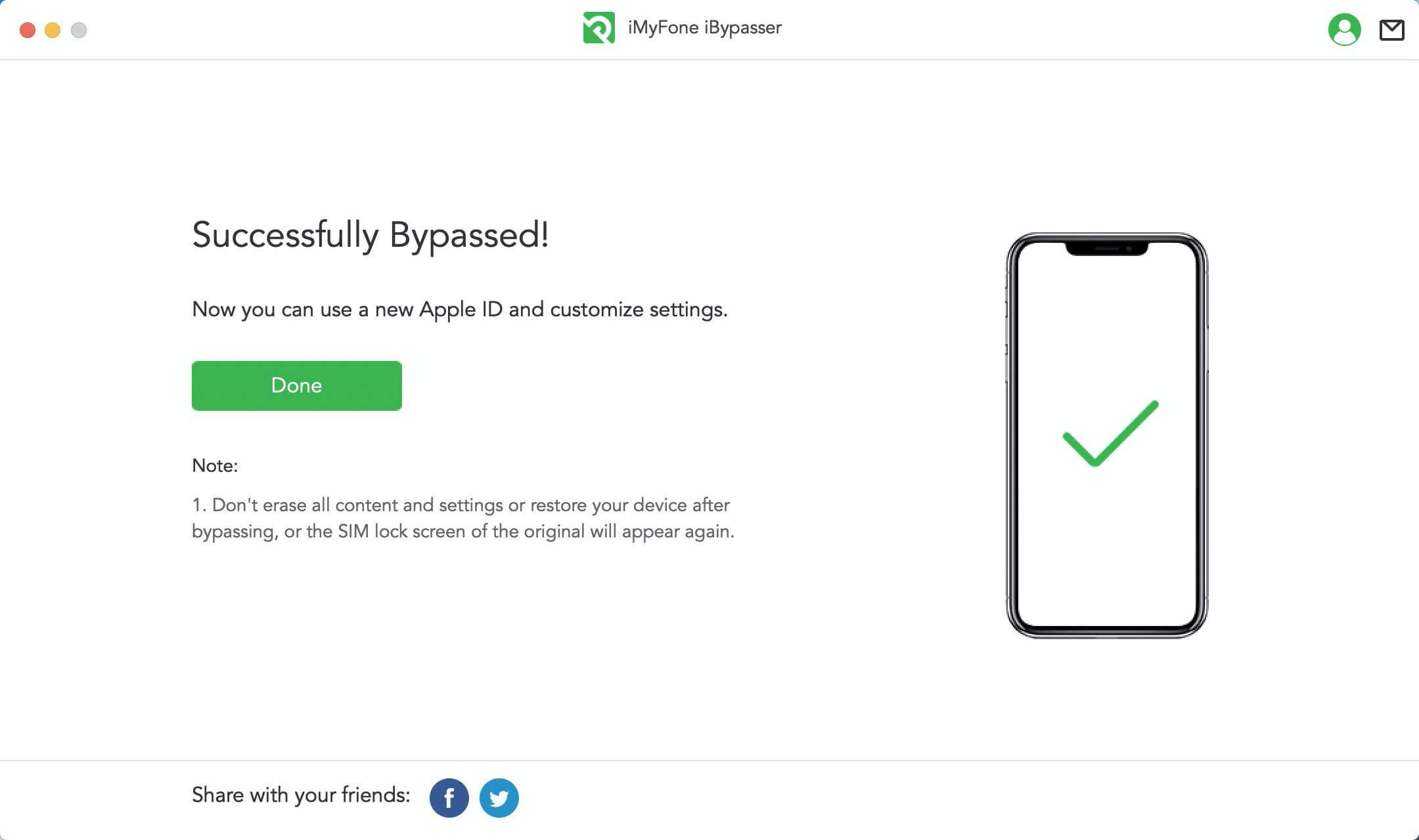 removed sim lock successfully