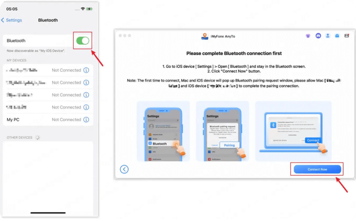 anyto bluetooth connection