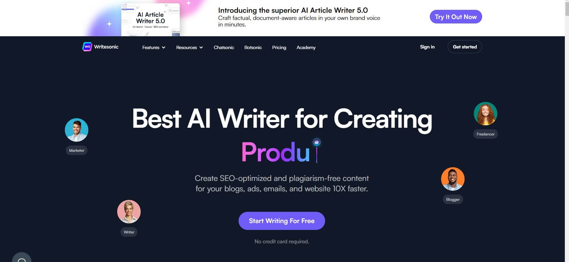 AI tool- Writesonic