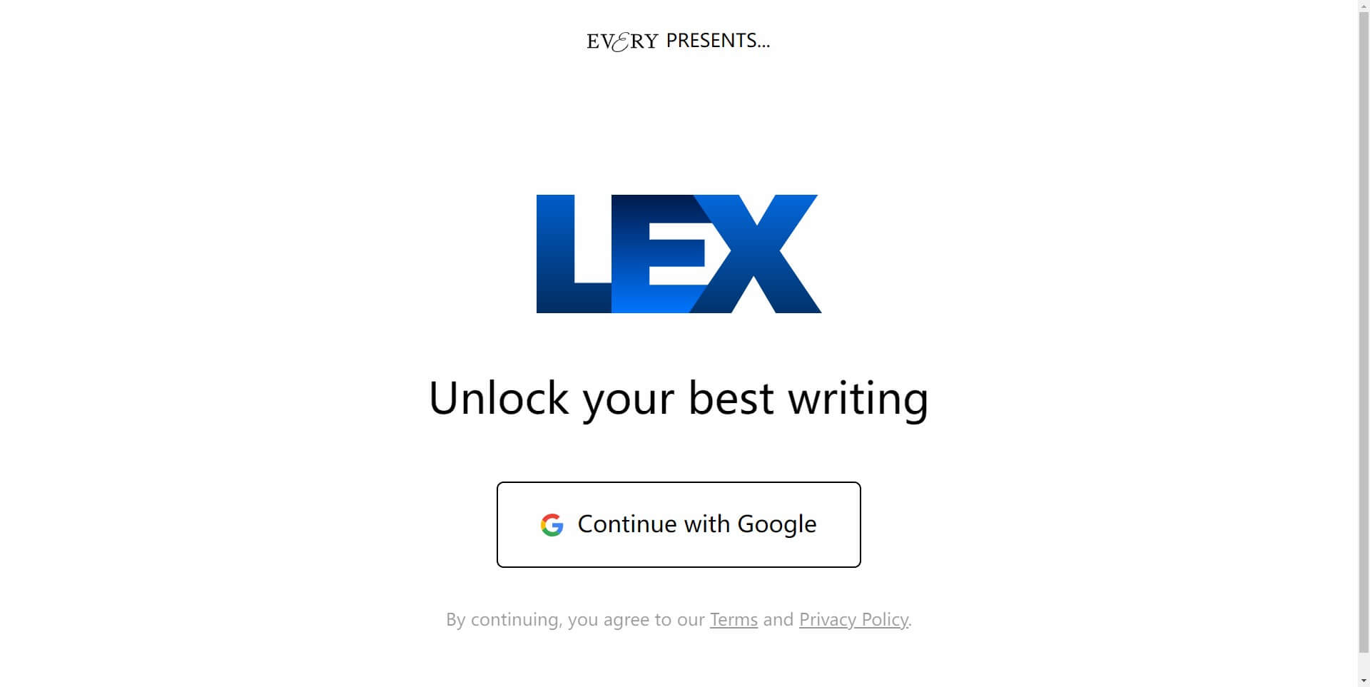 AI writing tool- Lex