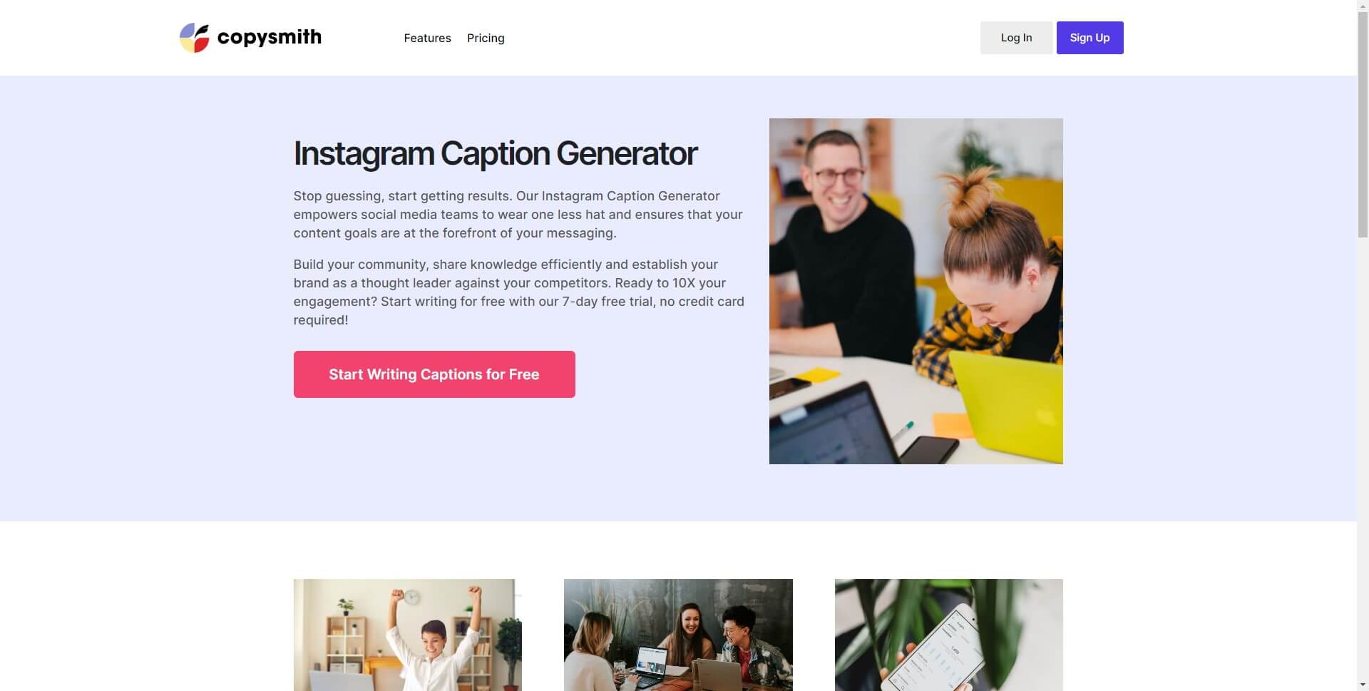 caption generator- Copysmith
