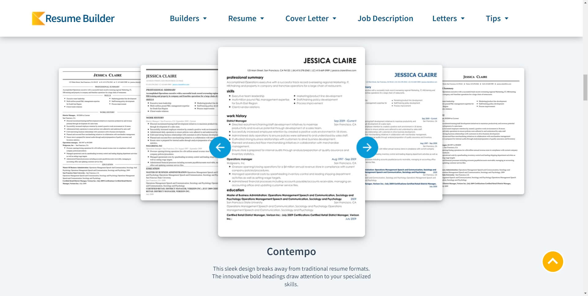 resume builder- Jobhero