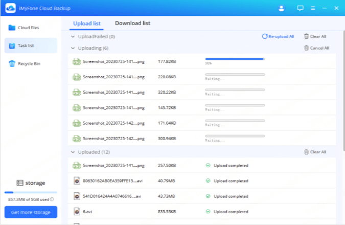 check uploaded files