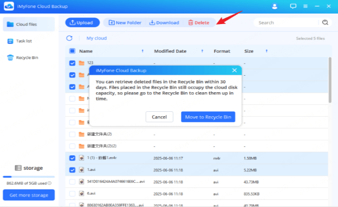 delete files