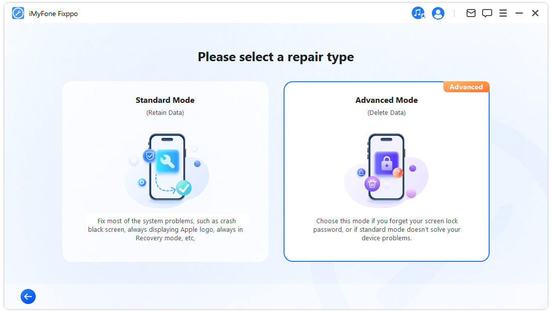 fixppo choose advanced mode