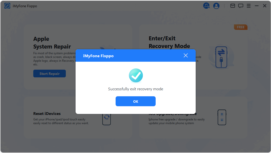 fixppo exit recovery mode successfully
