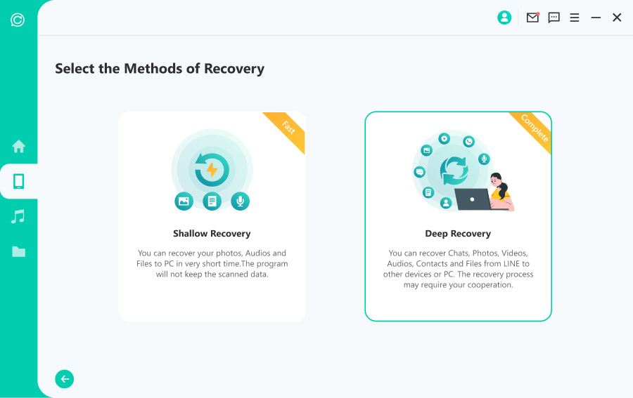 recover LINE from device storage step2