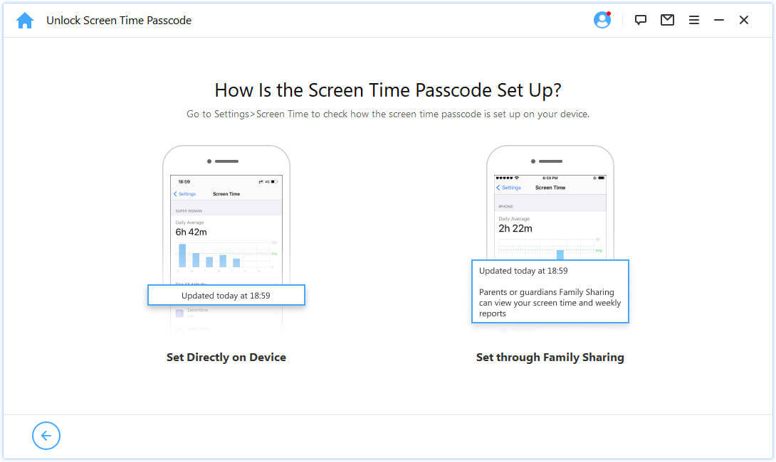 Select how the Screen Time Passcode is set up