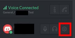 click on voice settings option on discord