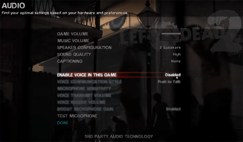 enable voice in this game