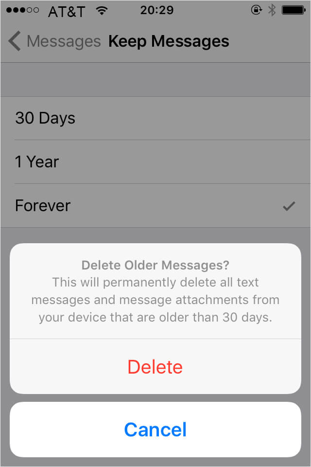 Auto delete your messages