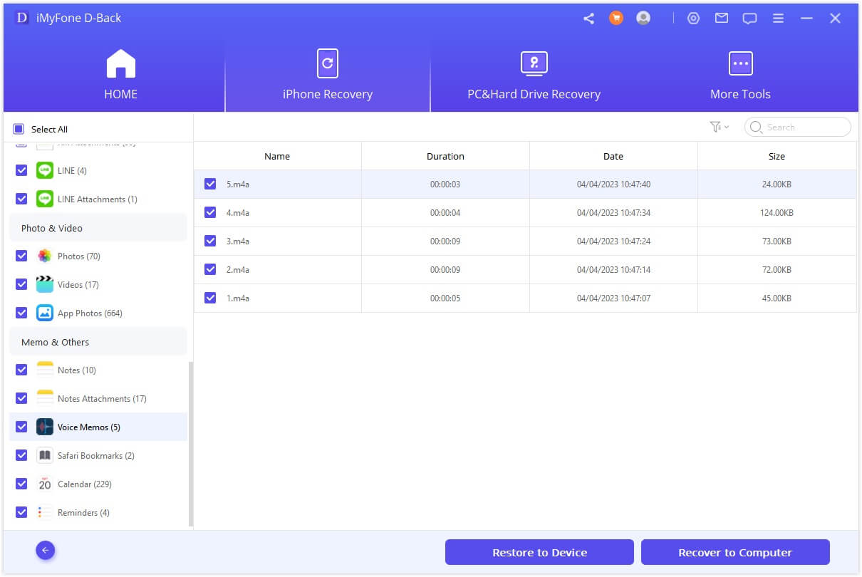 view voice memos on computer