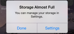 storage almost full