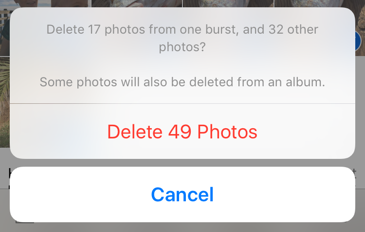 delete photos all