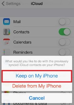 Re-Sync the iCloud Contacts