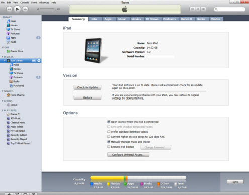 ipad itunes