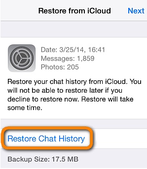 restore messages from icloud