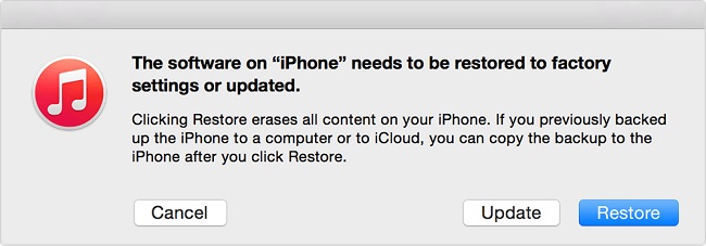 update or restore