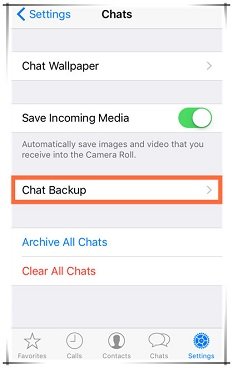 go to chat backup