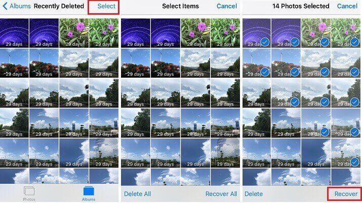 Check Your Recently Deleted Album on iPhone