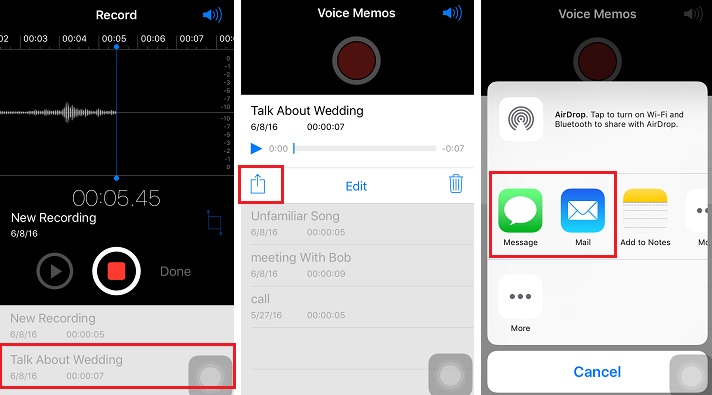 download voice memos from iPhone using Email/Dropbox/MMS