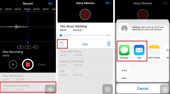 get voice memo off iphone