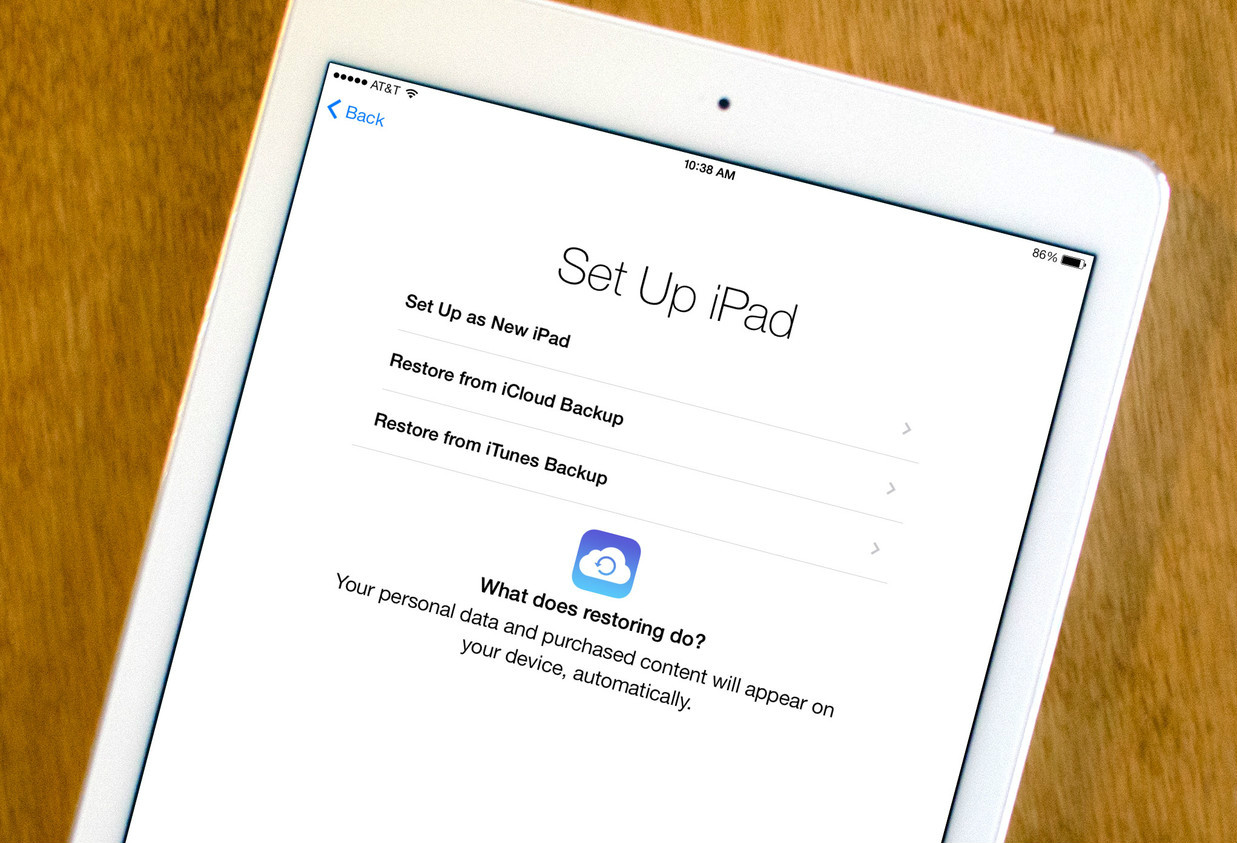 ipad air reset