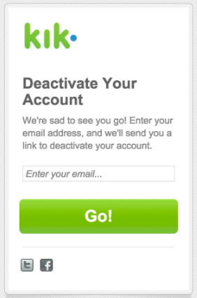 deactive kik