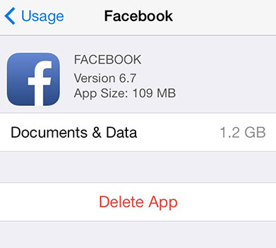 Delete app documents data iphone