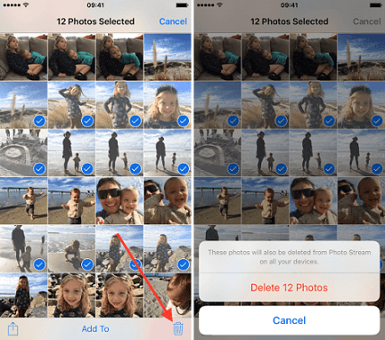 how to remove photos from iphone after import