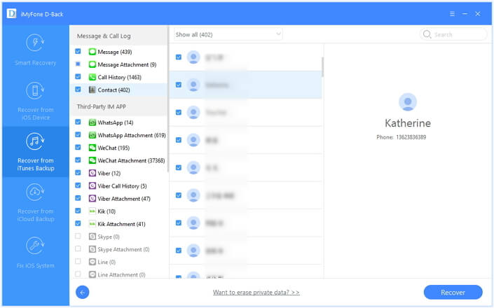 extract contacts from iTunes backup