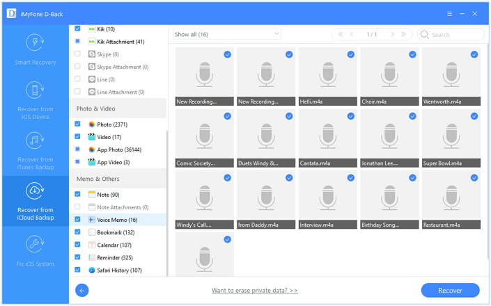 recover voice memos from iCloud 