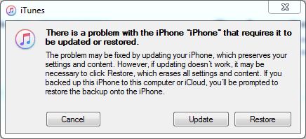 restore iPhone with iTunes or Finder