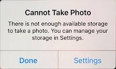 Not Enough Storage