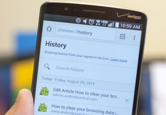 clear android history