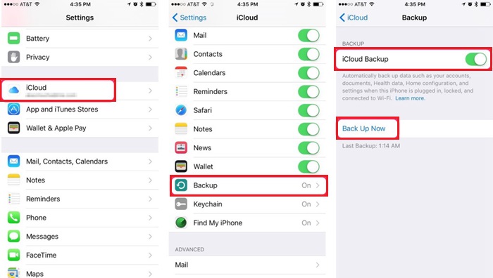 how to backup iphone to icloud ios 13.3