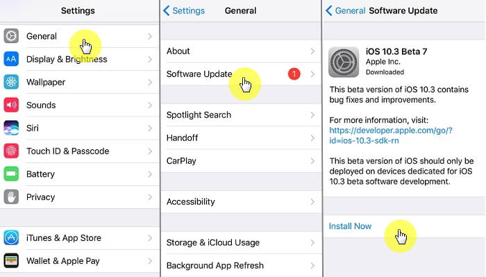 how to update ios with cellular data