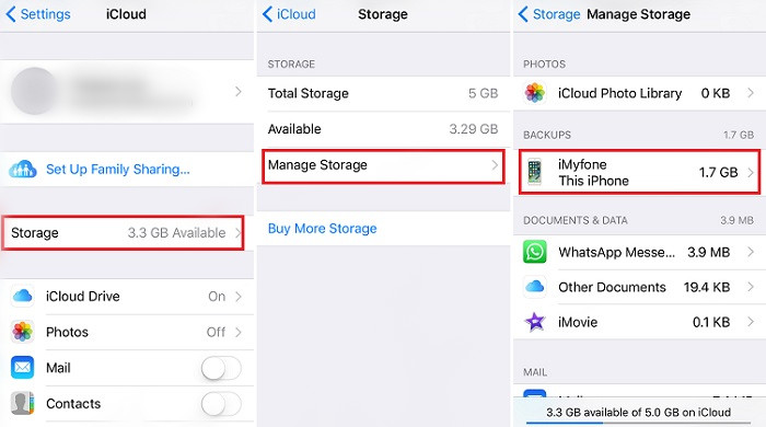 delete iCloud backup on iPhone