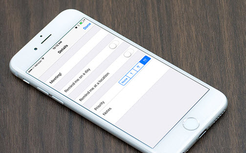change iphone remiander