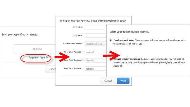 change icloud email password on iphone