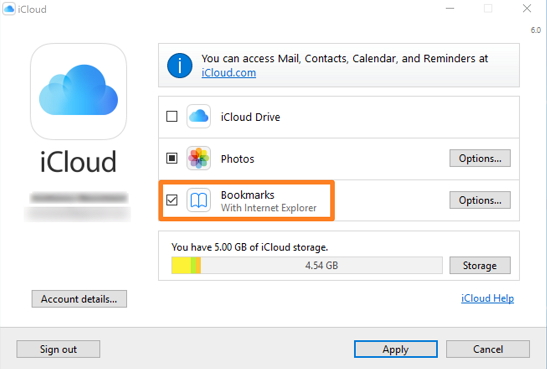 icloud dashboard internet explorer