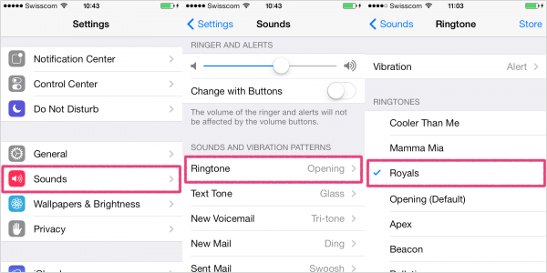 set ringtone on iPhone