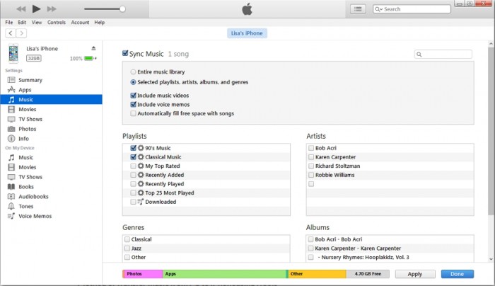 iTunes screenshot