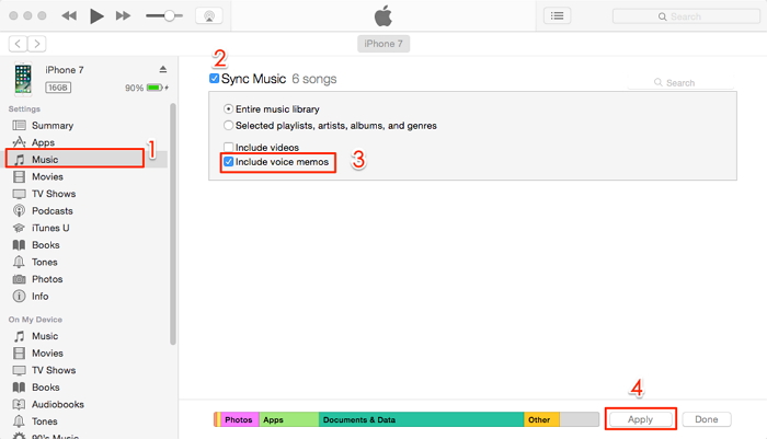 Sync Voice Memos from iPhone to iTunes