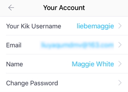 change Kik display name