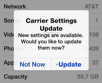 update carrier settings